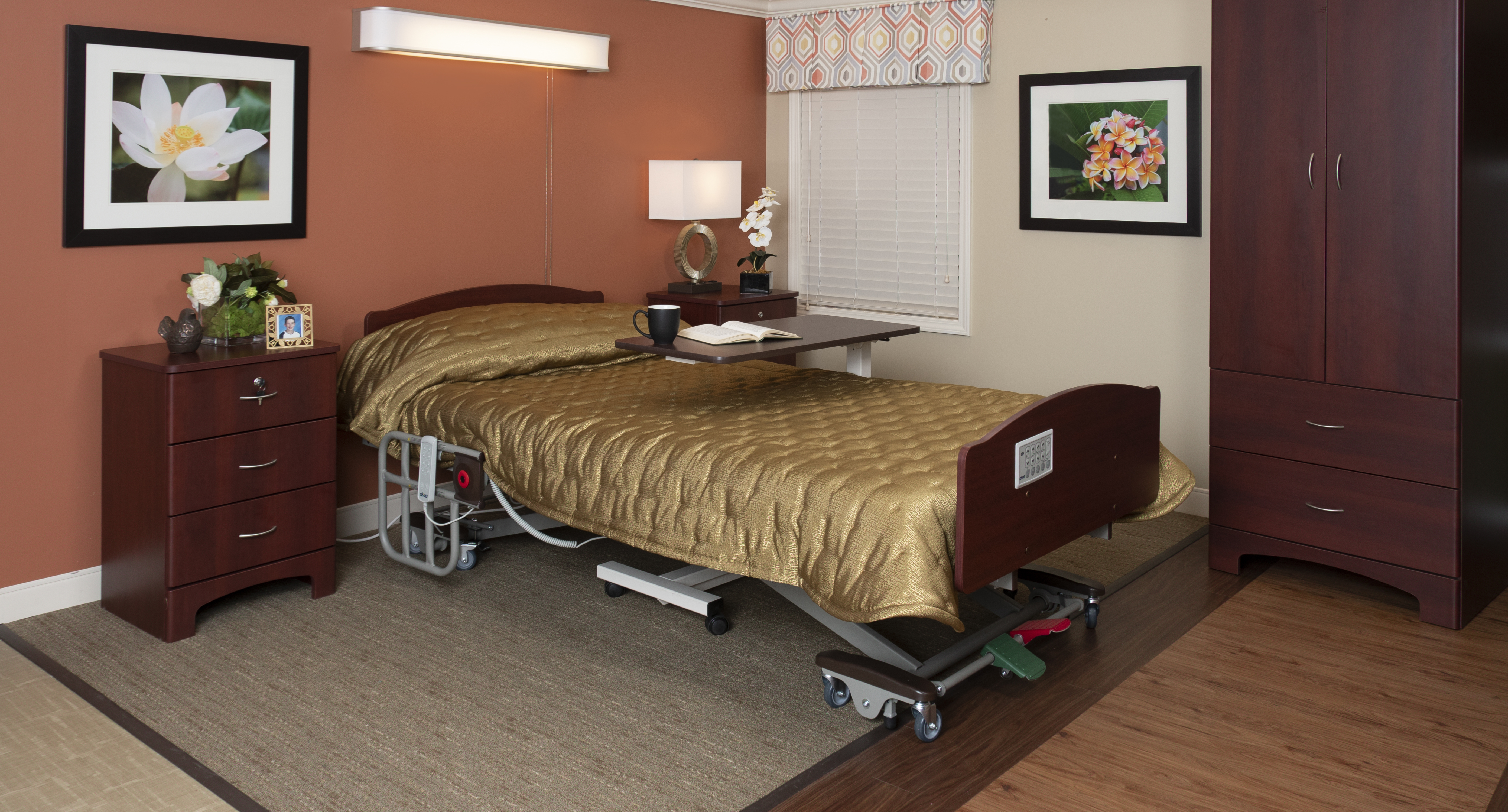 Long Term Care Fully Adjustable Trendelenburg Low Bed